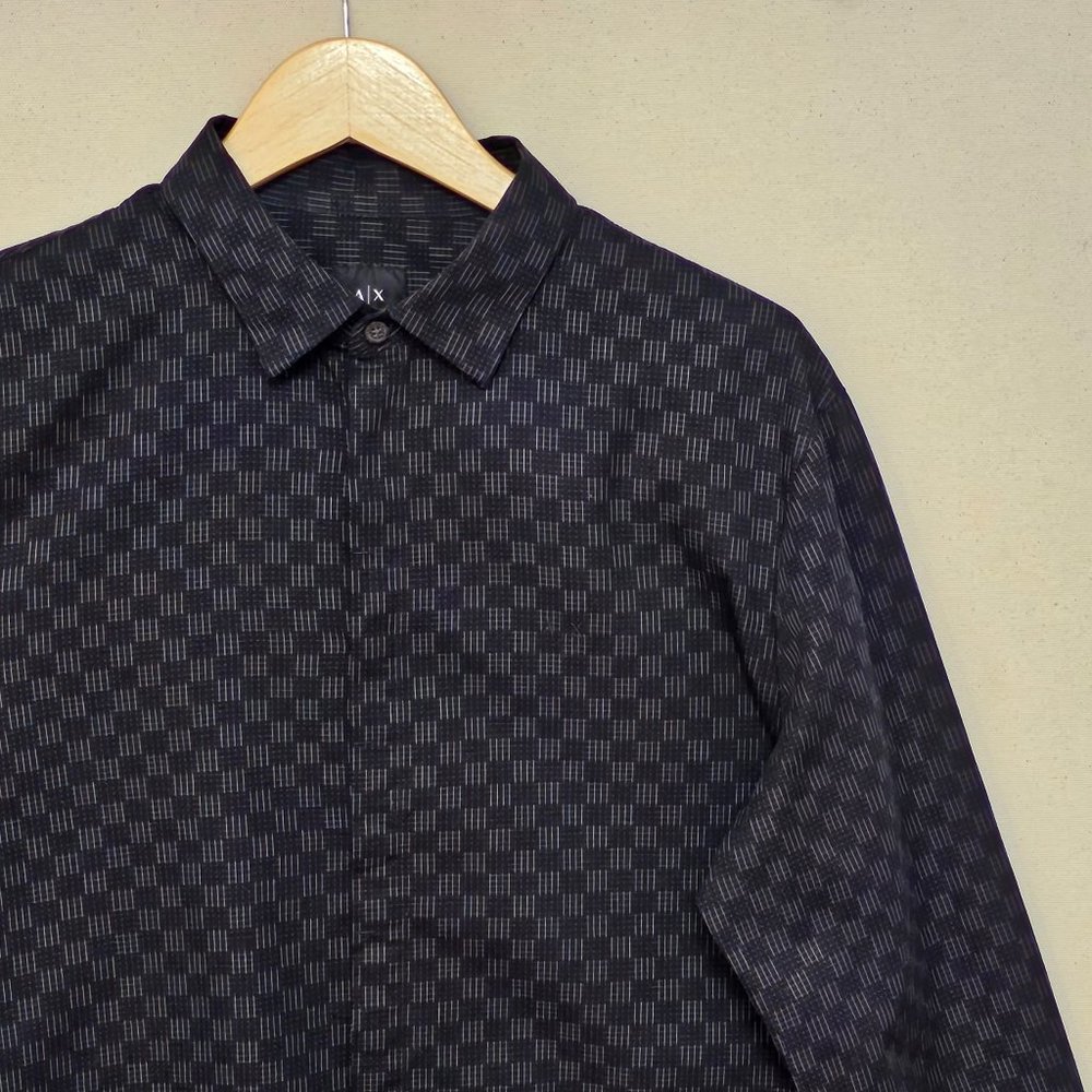 Armani Exchange Hidden Closure Button Down Regular L